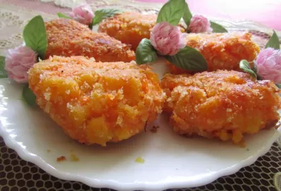 Морковные зразы с яблоками