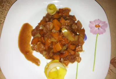 Тыква, запеченная в духовке с яблоками