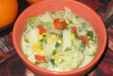 Суп вегетарианский с кабачками