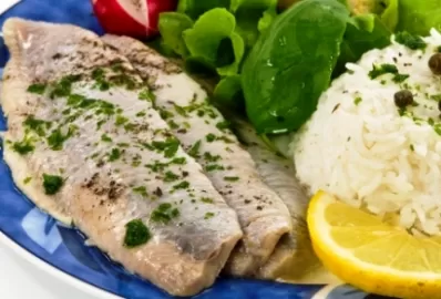 Морской окунь отварной