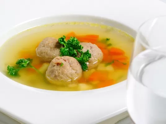 Стол №5. Овощной суп с фрикадельками - рецепт приготовления
