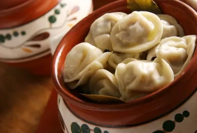 Пельмени с рыбой и морской капустой