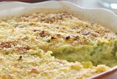 Кабачковая запеканка с творогом