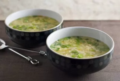 Овощной суп-пюре с яйцом