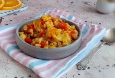 Апельсиновый булгур с курагой