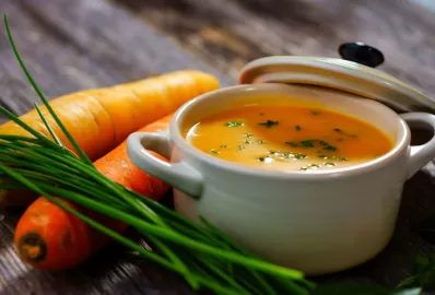 Морковный суп-пюре с булгуром