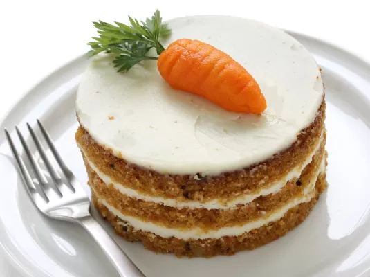 Лёгкое морковное пирожное