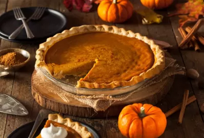 Рождественский тыквенный пирог на рисовой муке