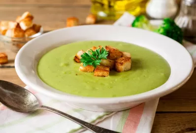 Крем-суп с брюссельской капустой и кабачками