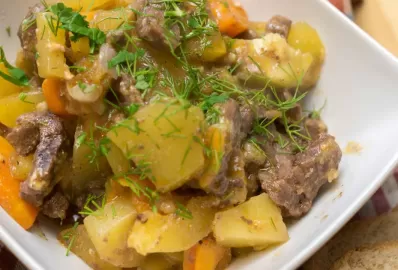 Ароматное духовое мясо с овощами