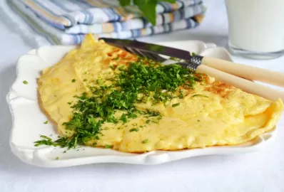 Творожный омлет на завтрак