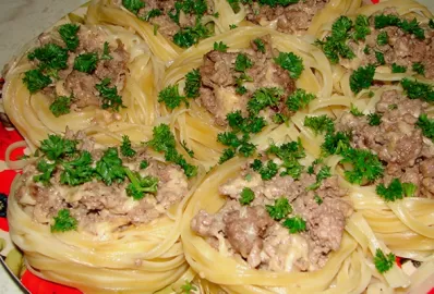 Гнёзда с фаршем