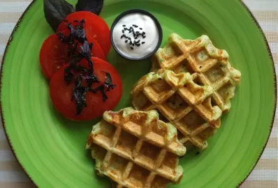 Стол № 5. Картофельно-кабачковые вафли в вафельнице