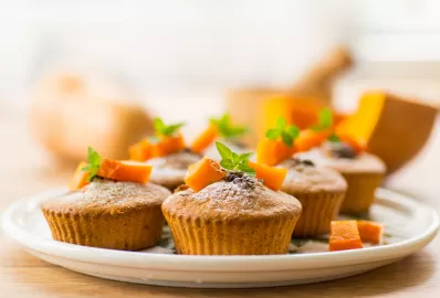 Тыквенные кексы без муки