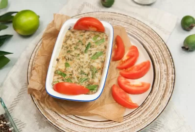 Киш с рисом и стручковой фасолью