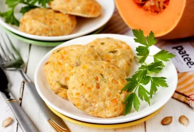 Котлеты из индейки с тыквой