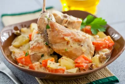 Рагу из кролика с картофелем в мультиварке