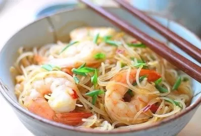 Стеклянная лапша с креветками