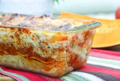 Лазанья с тыквенным соусом