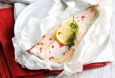 Минтай в рукаве с овощами