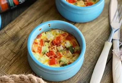 Запеченный омлет с овощами