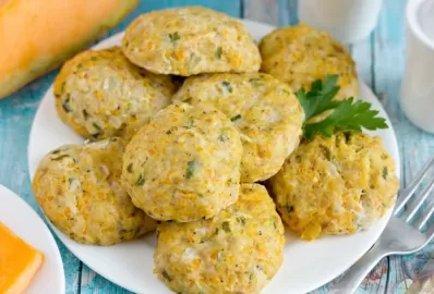 Паровые котлеты из тыквы