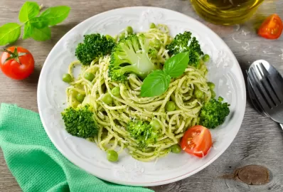 Паста с запечённой брокколи