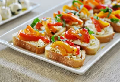 Багет с запечённым сладким перцем