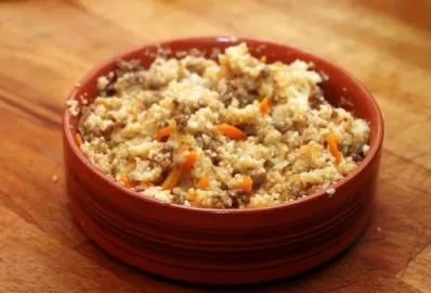 Плов из пшеницы с говядиной