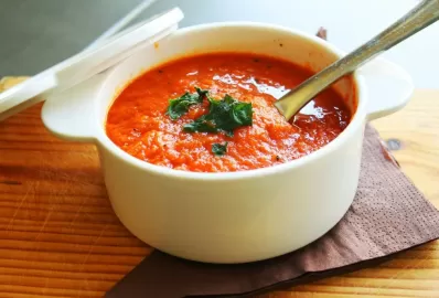 Сливочный суп из запеченных сладких перцев