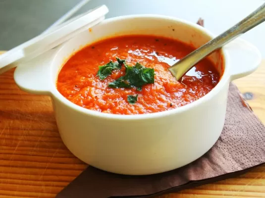 Сливочный суп из запеченных сладких перцев
