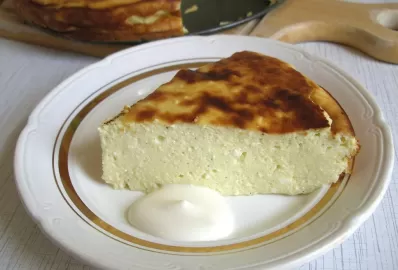 Запеканка из творога и рикотты с лимонным ароматом