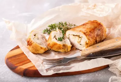 Рулетики из индейки с ароматным маслом