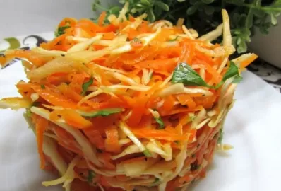 Салат со свежей тыквой