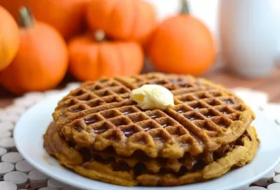 Яблочно-тыквенные вафли