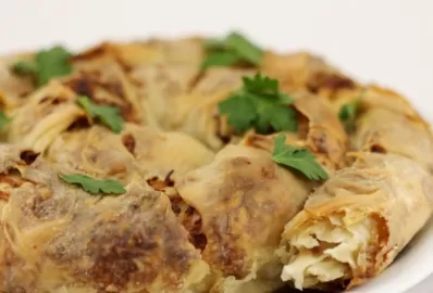 Пирог-улитка с индейкой и тыквой