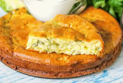 Заливной пирог с пекинской капустой