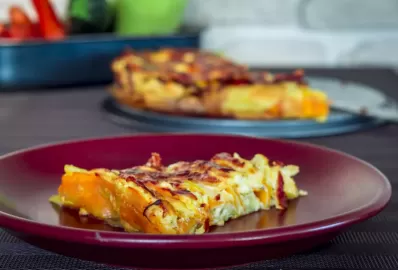 Запеканка из тыквы, картофеля и болгарского перца