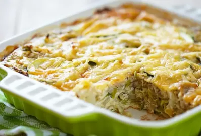 Капустная запеканка с фаршем