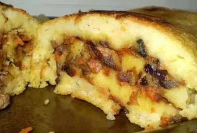 Запечённые картофельные рулетики