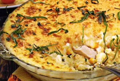 Белковая курино-кабачковая запеканка