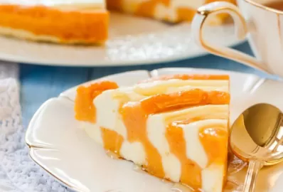 Мраморная запеканка с тыквой и творогом