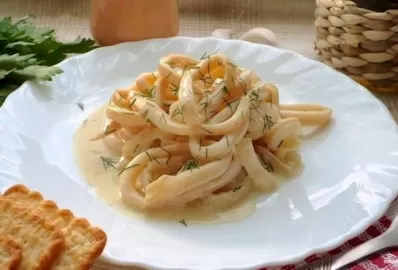 Запечённые кальмары