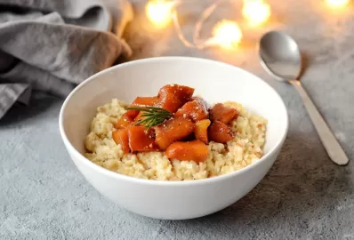 Пшенка с карамелизованной тыквой