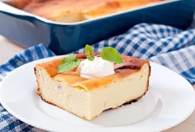 Творожная запеканка с зелёными овощами