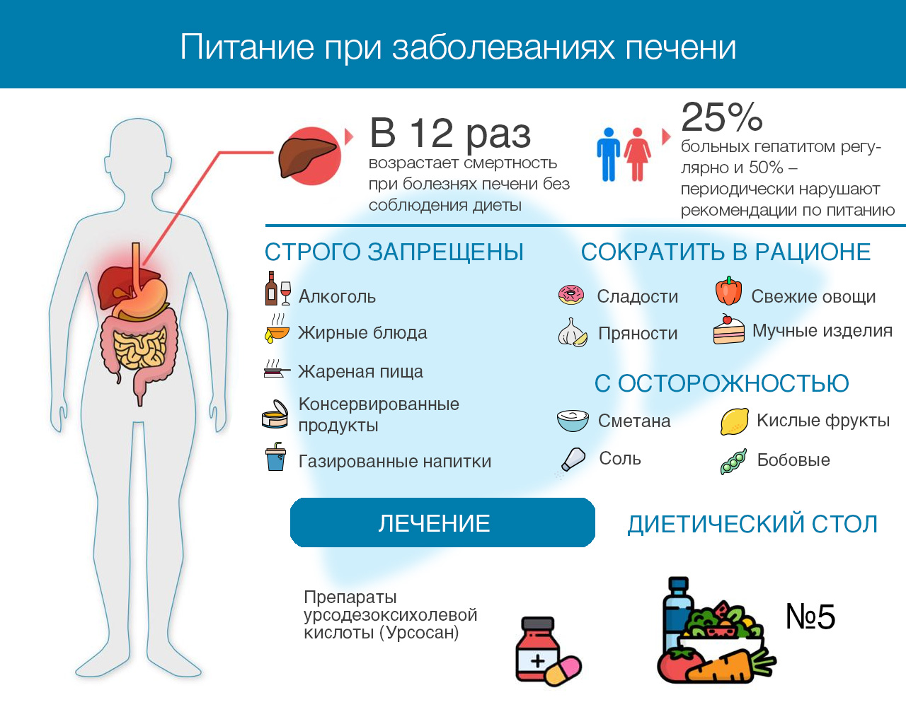 Топ продуктов, которые вредят печени, как правильно питаться