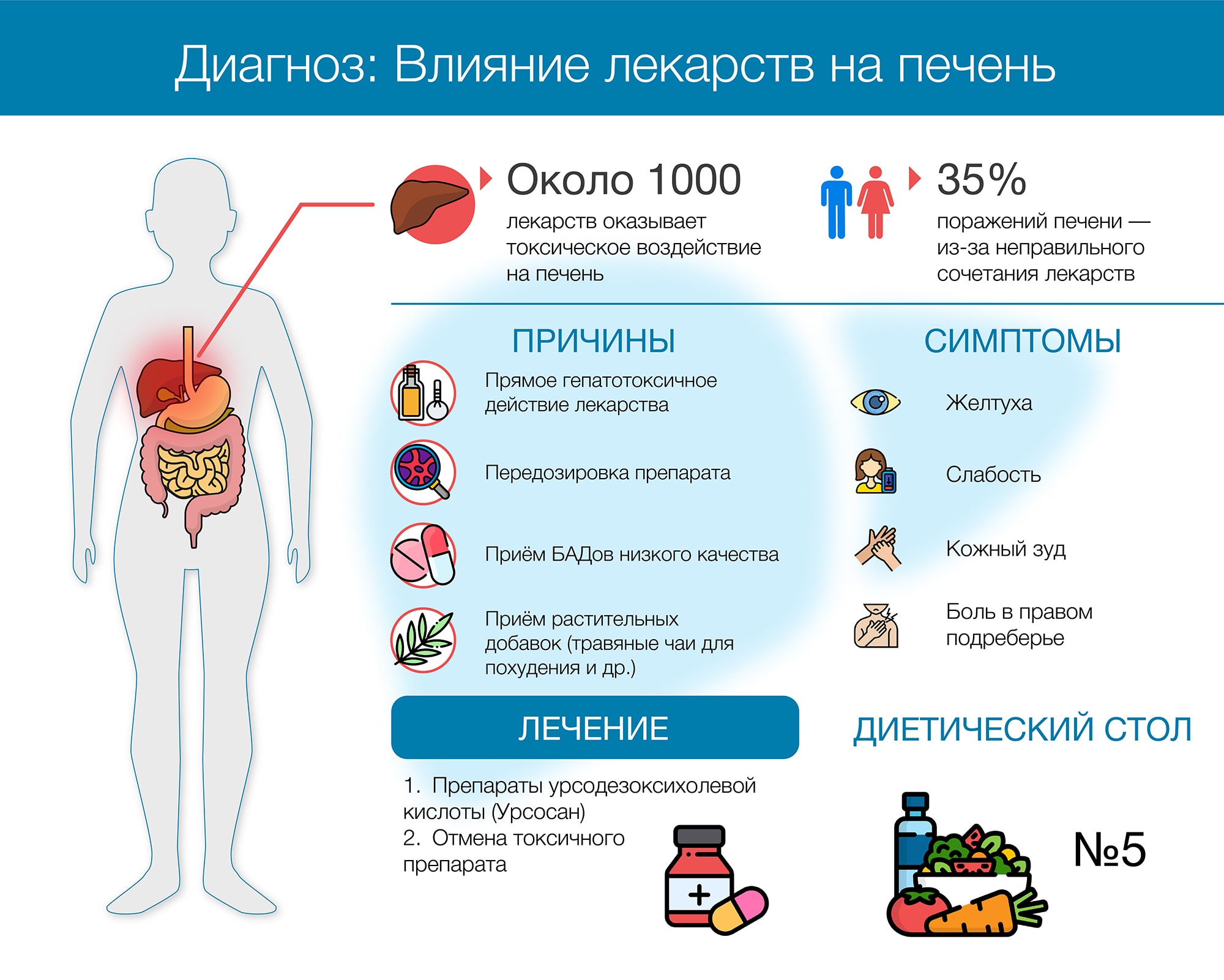 Лекарственный гепатит: что это, факторы риска, как лекарства влияют на  печень