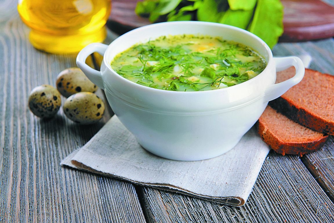 Стол №5. Зелёный суп с рисом - рецепт приготовления
